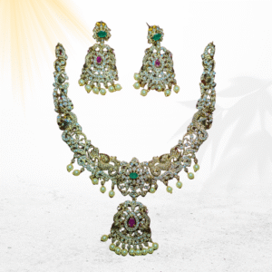 AvloraModa Antique Gold Necklace Set